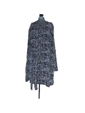 Charlie Paige button up shirt Dress L/XL Black & White